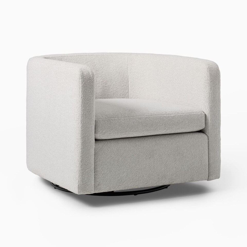 Bacall Curved Swivel Chair West Elm Australia